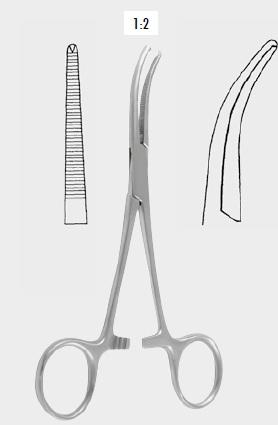 Кровоспинний затискач типу "москіт" ДЕНДІ (DANDY), 1x2 зубці,14,0 см (cm). Бренд: Zepf (Зепф).